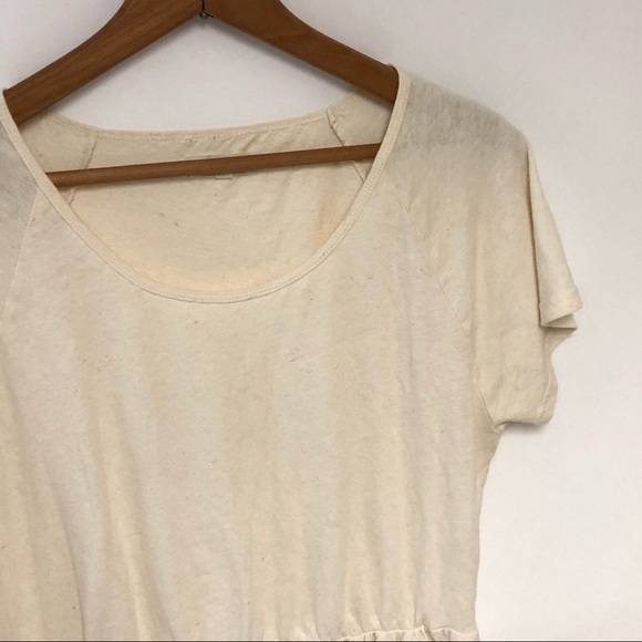 Madewell Linen Blend Peplum Tee Sz M - Picture 5 of 10